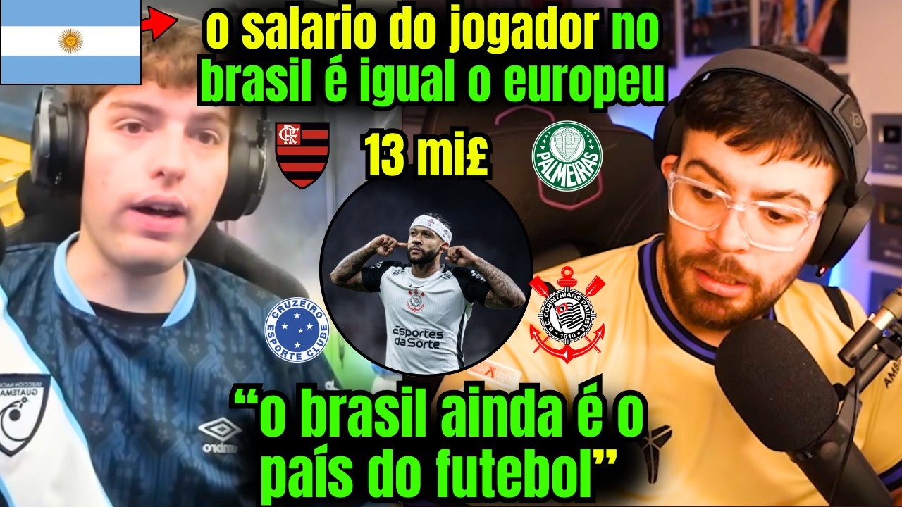 ARGENTINO SE ASSUSTOU COM SALARIO DE JGADORES NO BRASIL