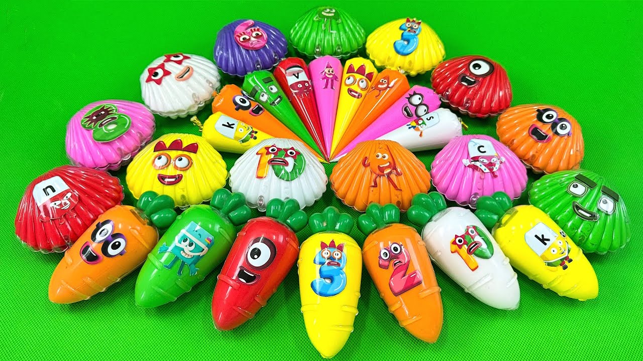 Finding Numberblocks, in Shiny Rainbow Slime ASMR