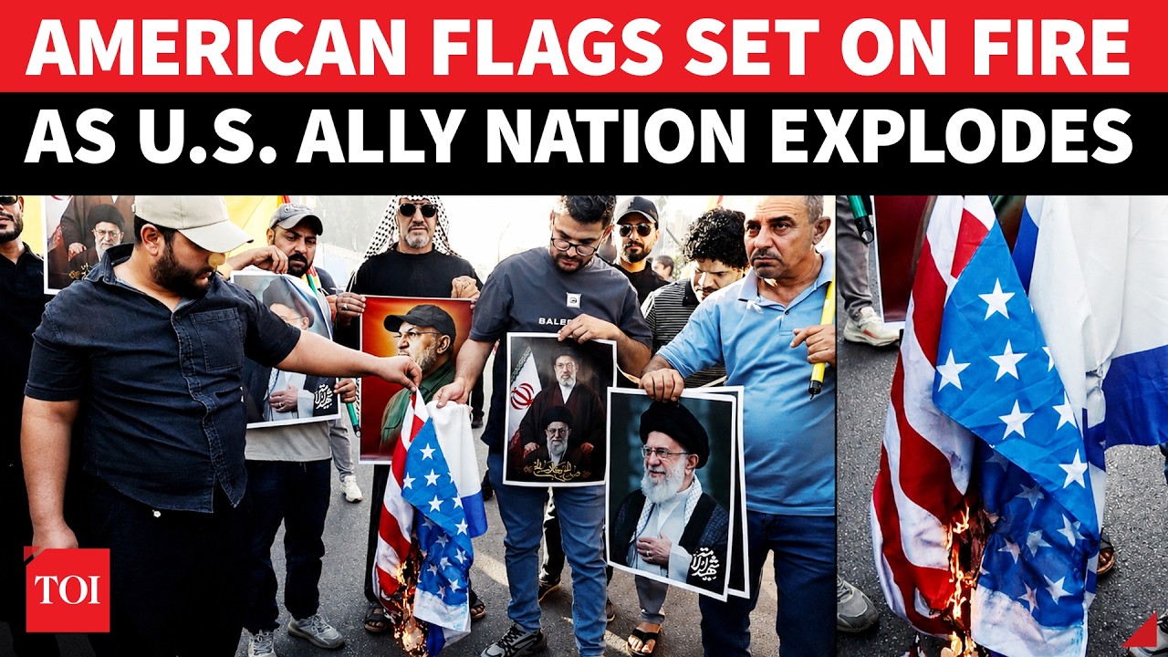 'VICTORY FOR RESISTANCE AXIS': American & Israeli Flags On Fire In U.S Ally Nation During Iran Rally