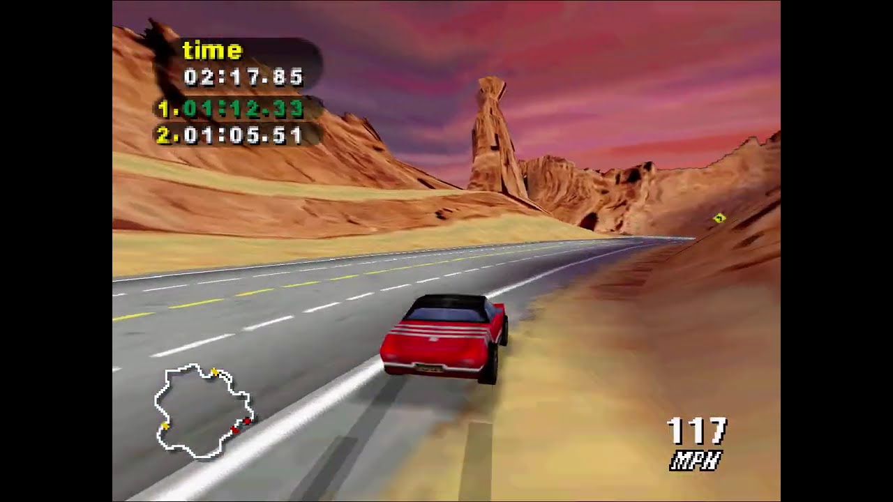 Destruction Derby 64: Sunset Canyon - 3:33.30 [EMU] *WR*