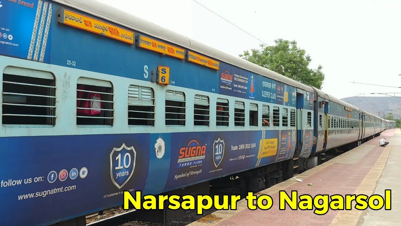 Narsapur to Nagarsol Nagarsol Express Announcement of Mangalagiri Railway Station