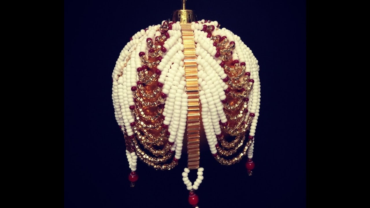 Новогодний шар из бисера.  Бисероплетение.  Мастер класс