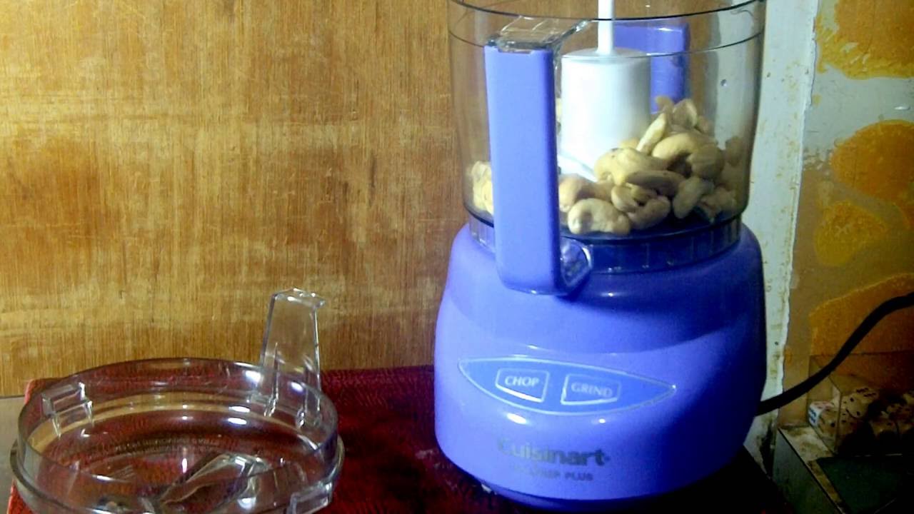 Converting cashew nuts into powder form.