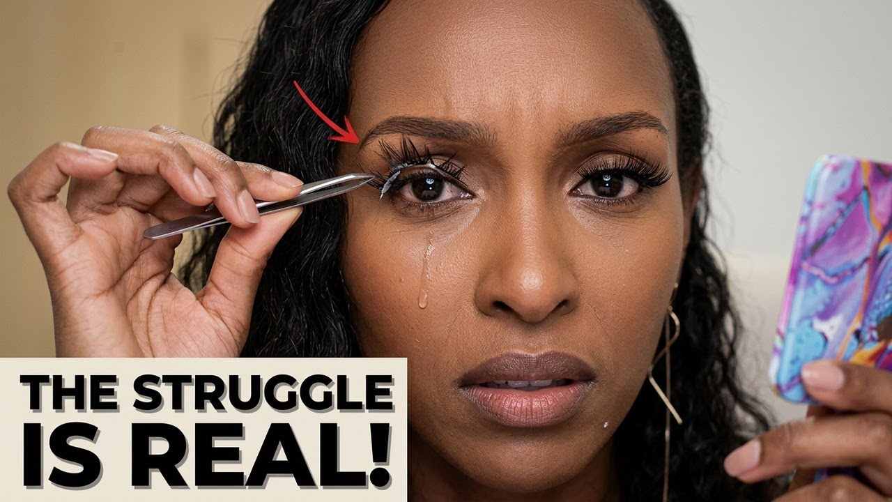 The Struggle Is REAL | Applying False Lashes