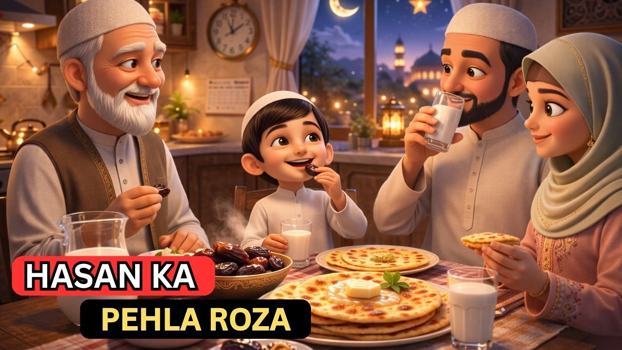 Ummah Kids | Hasan Ka Pehla Roza | 1st Episode | 3D Cartoon for Kids | Ramadan Special