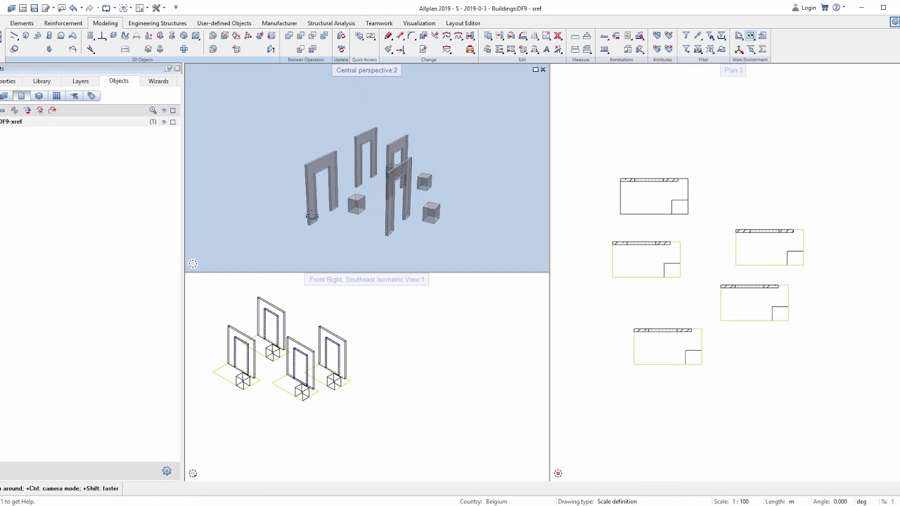 How to place a (3D) xRef in Allplan