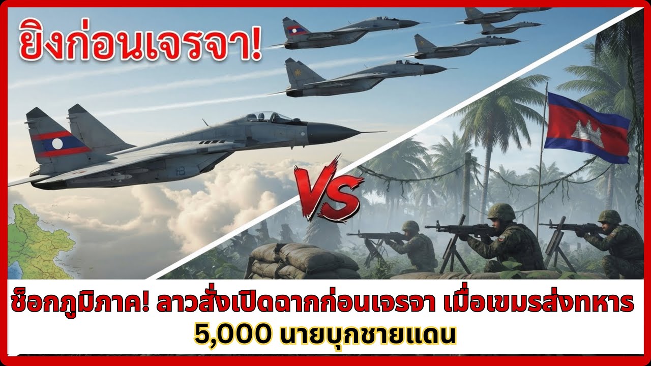 ชายแดนเดือด! ลาวสั่งทหารพร้อมยิง หลังเขมรประชิดด้วยกำลัง 5,000 นาย