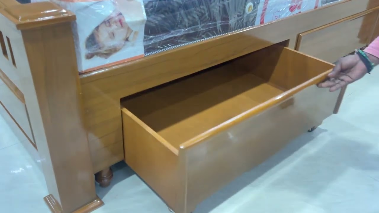 Full Teakwood King Size Storage Cot