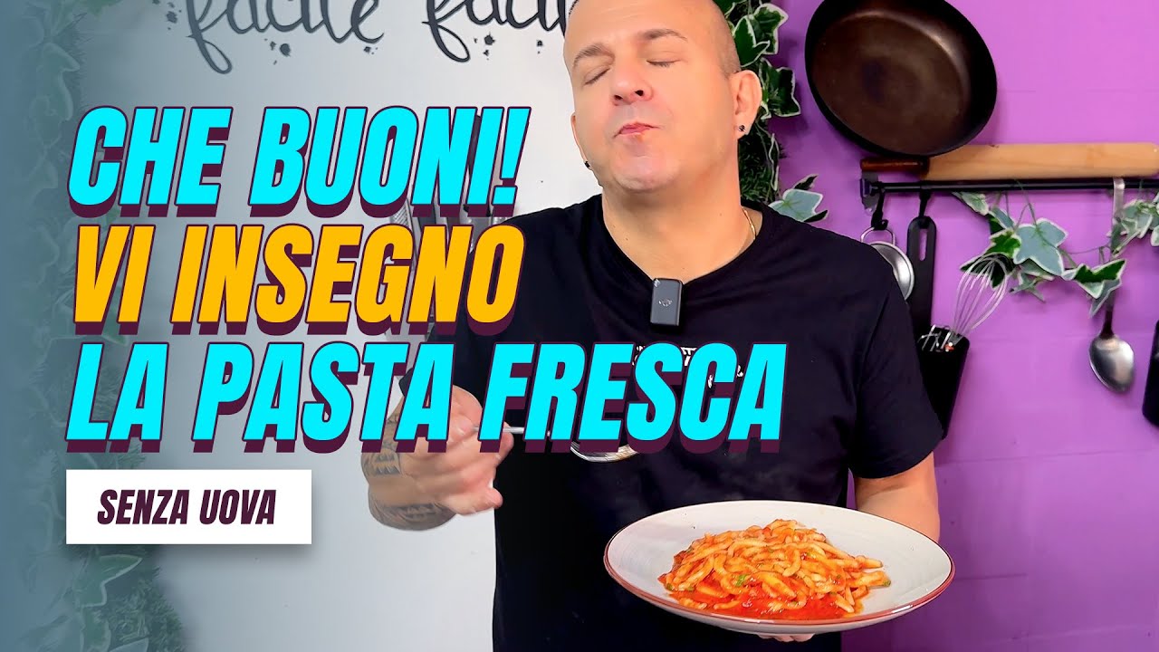 Strozzapreti all'Arrabbiata! TUTTI possono preparare la PASTA FRESCA (Senza Uova) in casa!