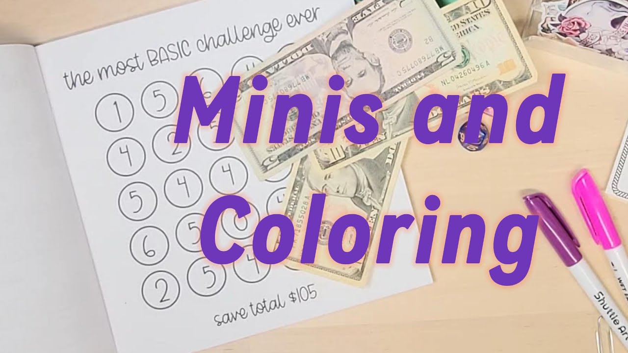 MInis and Coloring 2 3 26 #savingschallenges #moneygoals