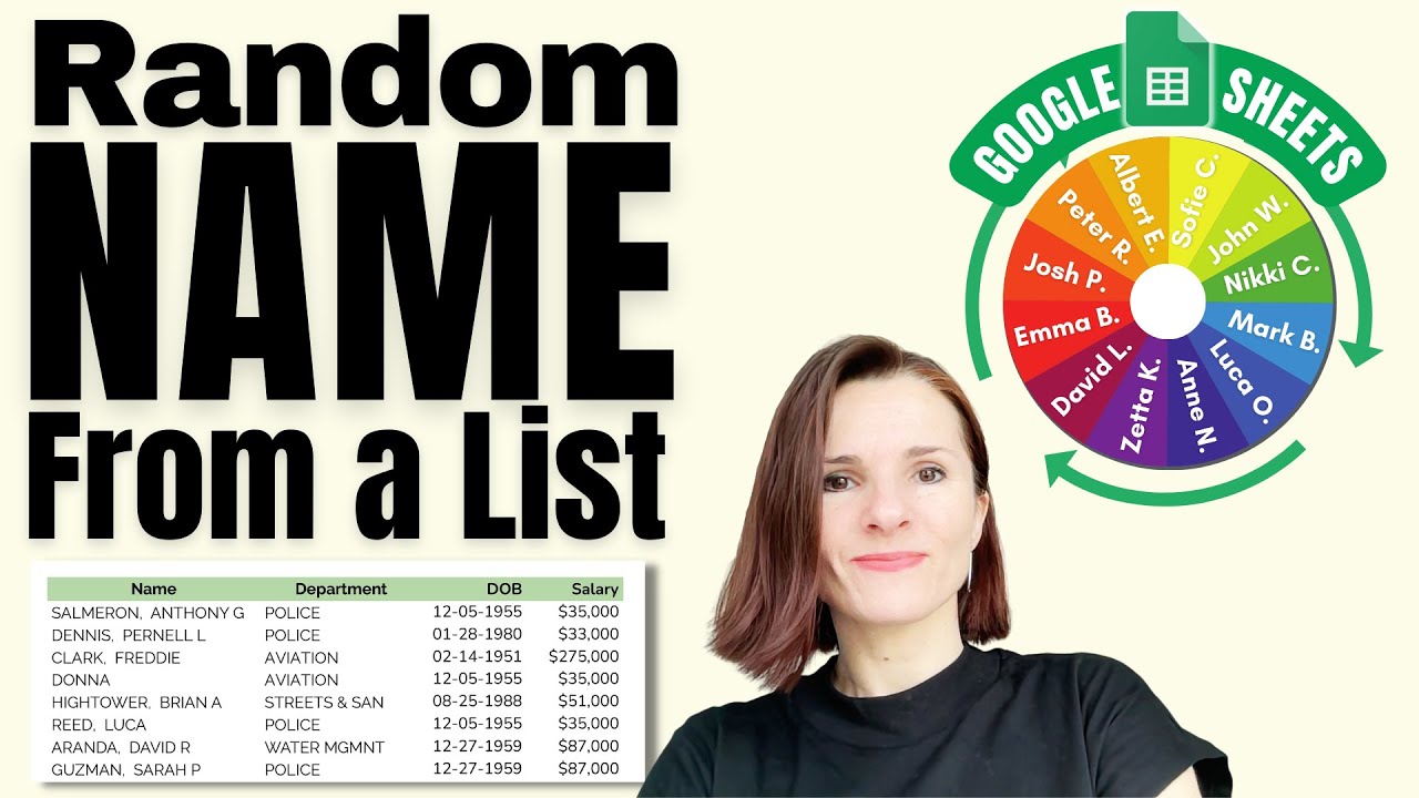 Случайное имя из списка в Google Таблицах || Выбрать случайное число