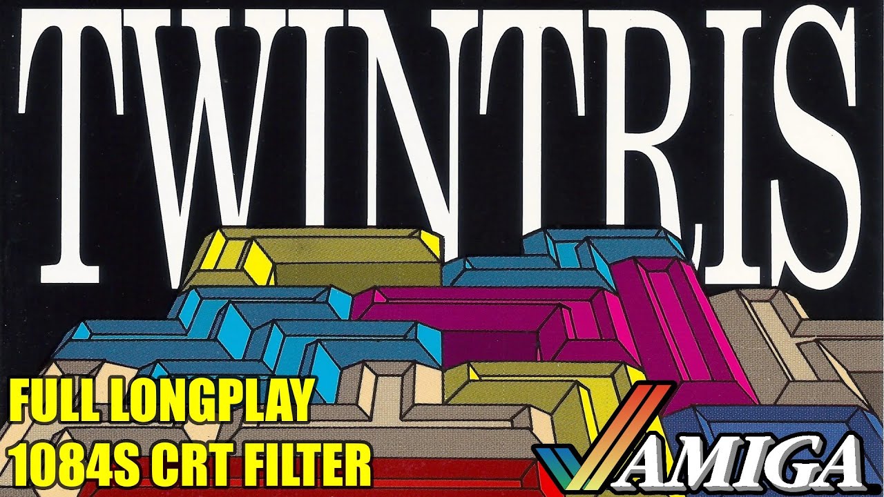 Twintris Gameplay - Commodore Amiga - 1084 CRT Filter