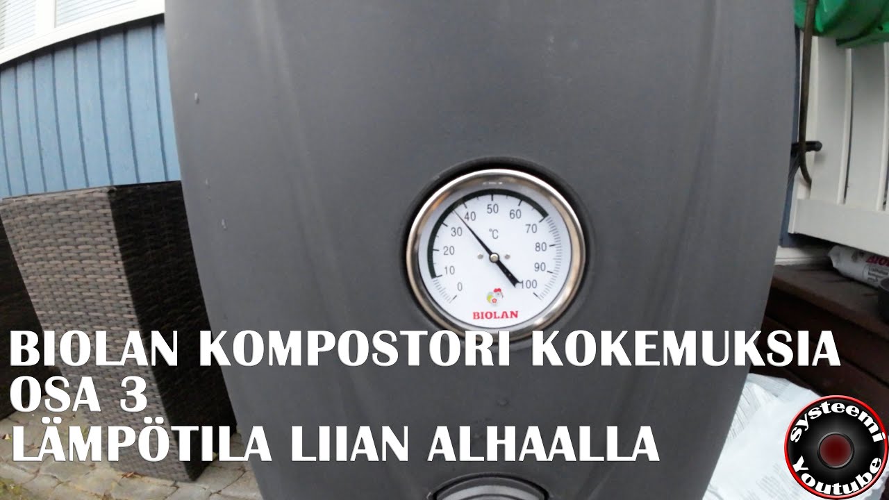 Osa 3 Biolan eco 220 komposti kokemuksia. Lämpötilan lasku ja siihen mahdollinen ratkaisu.