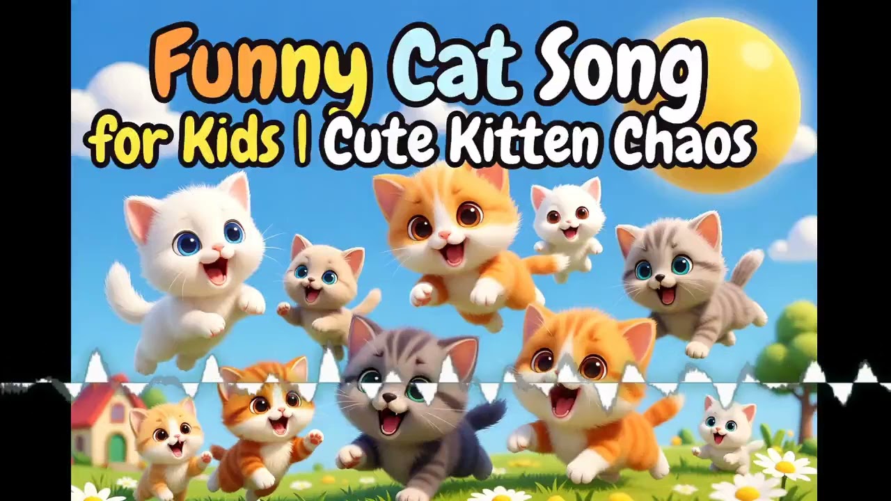 Kitty Chaos 🐱 Funny Cat Song for Kids | Cute Kitten Chaos + Lyrics