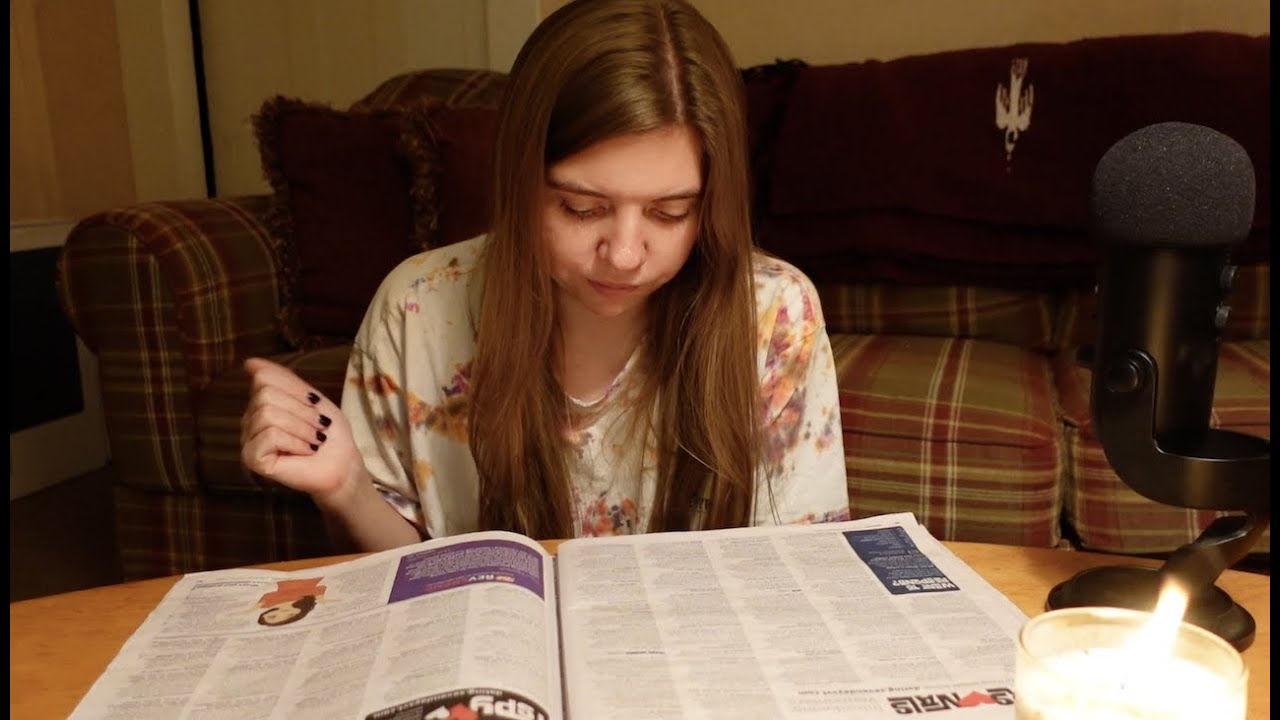 ASMR Page Flipping & Reading the Personals (Quiet Whisper)