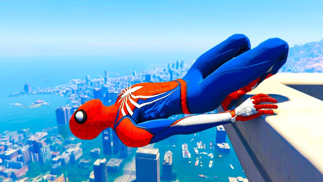 SPIDERMAN WATER FAILS FUNNY/CRAZY MOMENTS #18 (GTA 5 Spider-Man Fails)