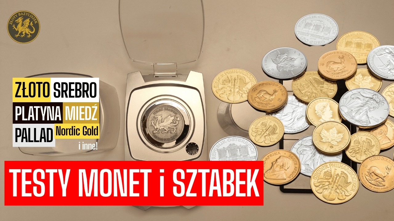 Testowanie monet i sztabek: ZŁOTO, SREBRO, PLATYNA, PALLAD, MIEDŹ #ZlotyBazyliszek #złoto #srebro