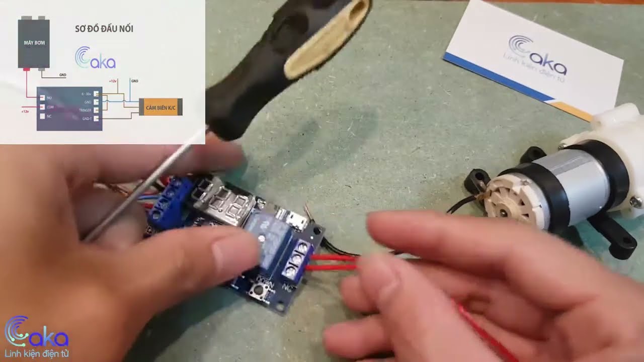 Hướng dẫn đấu dây combo máy rửa tay tự động CAKA.VN