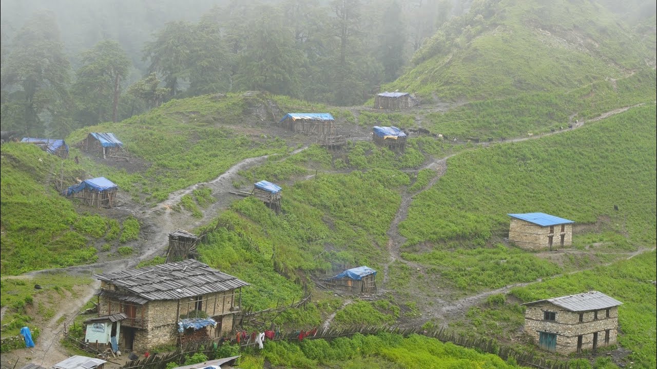 Poor in Money, Rich in Nature – Happy Mountain Village Life in Nepal | Rainy Season | IamSuman
