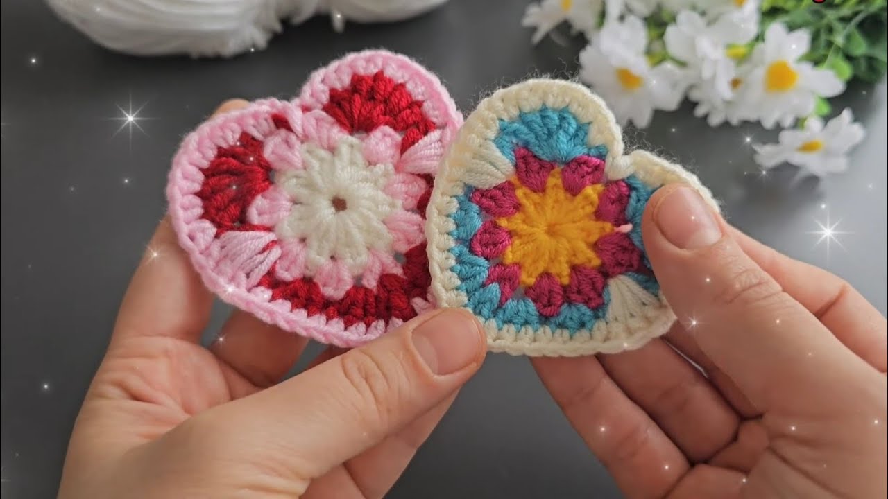 SUPER EASY & SO CUTE🥰 HEART❤ DESIGN TUTORIAL/Easy For beginners steps#crochet #placemat #doily 