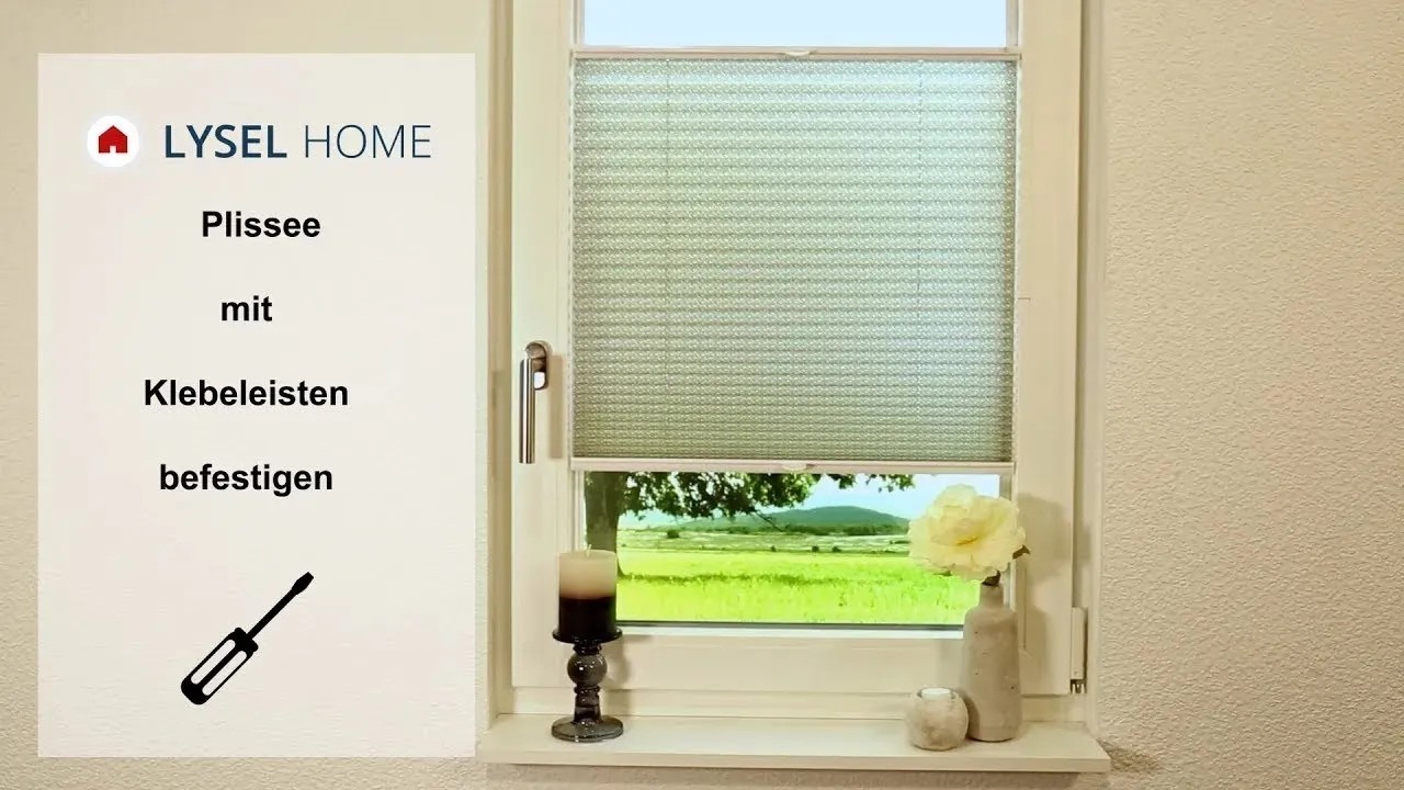 LYSEL Home Plissee mit Klebeleisten motieren