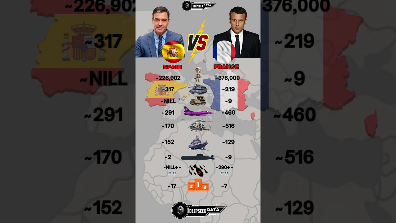 Spain vs France Military Power 2025