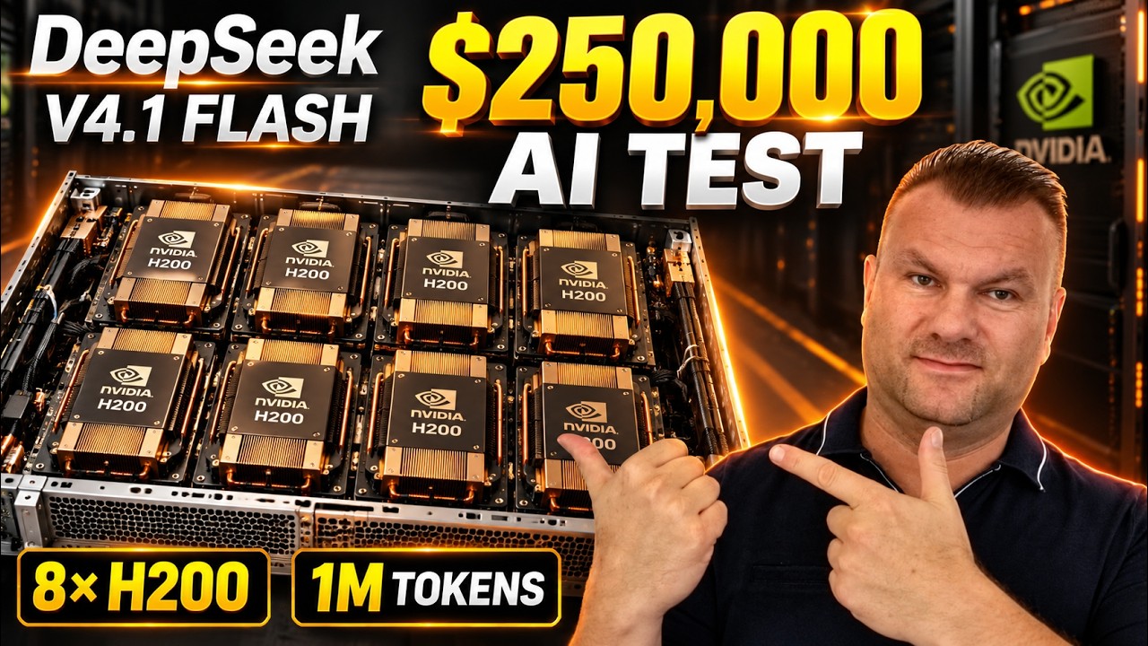 I Tested DeepSeek V4.1 Flash on a $250,000 GPU Rig (1 MILLION Tokens!)