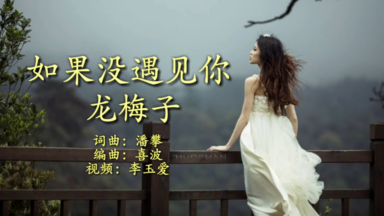 龙梅子 一首《如果没遇见你》听一次就醉 好听极了！