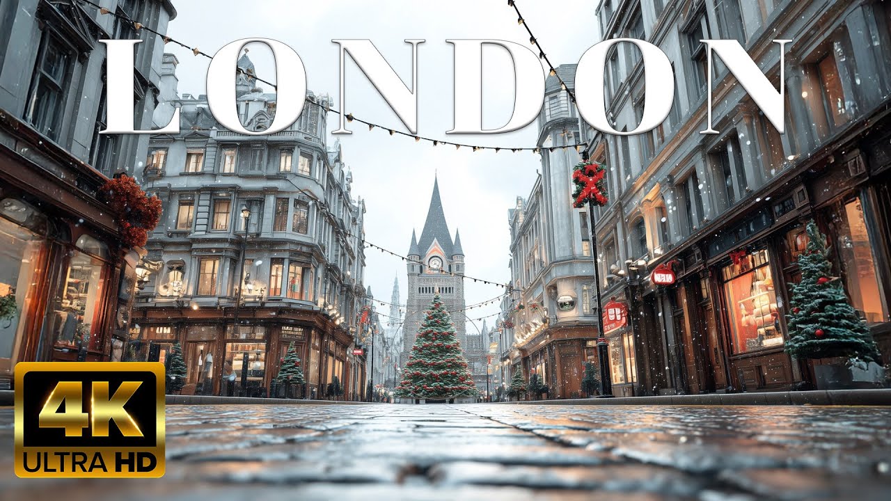 London’s Christmas Charm: A Romantic Winter Dream 4K 🇬🇧🎄✨🎀