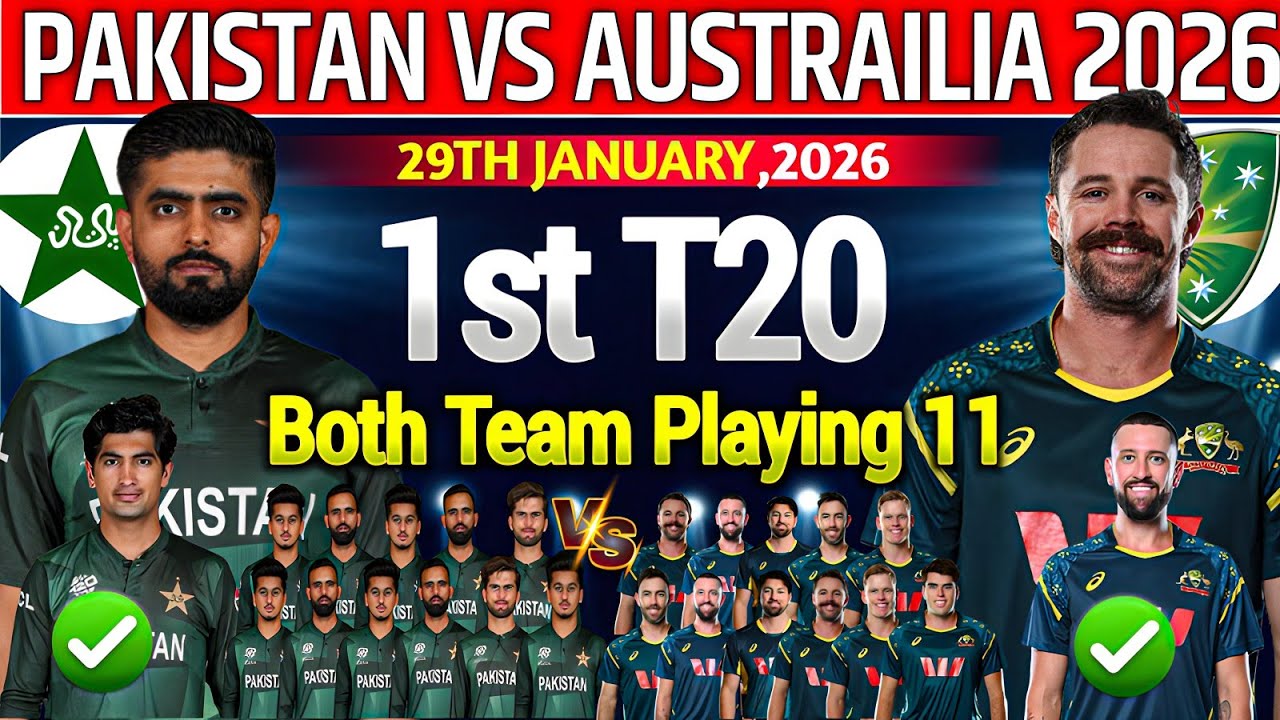 Pakistan Vs Australia 1st T20 Match Confirm Final Playing11 2026|Austrailia vs Pakistan Playing 11