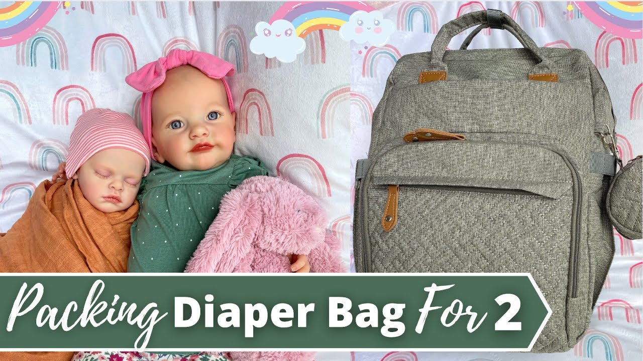 Changing Reborn Baby Skya & Baby Evelyn In To New Outfits + Packing New Diaper Bag For 2.