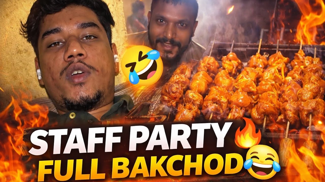 🔥 Staff Party Full Bakchodi 😂 | Barbeque Banaya Khud Se | Gaali Galoch Masti Vlog | #youtube #vlog 