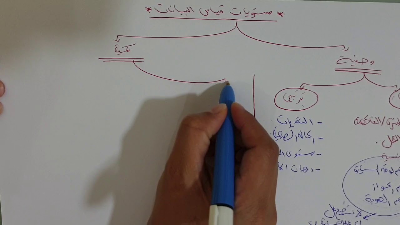 مستويات قياس البيانات ( الوصفية والكمية)