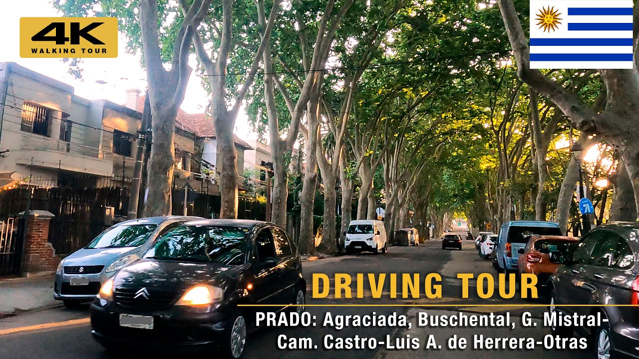 🇺🇾 MONTEVIDEO: Barrio PRADO |DRIVING TOUR| Avs: Agraciada, Buschental, G.Mistral y otras | 2024 [4K]