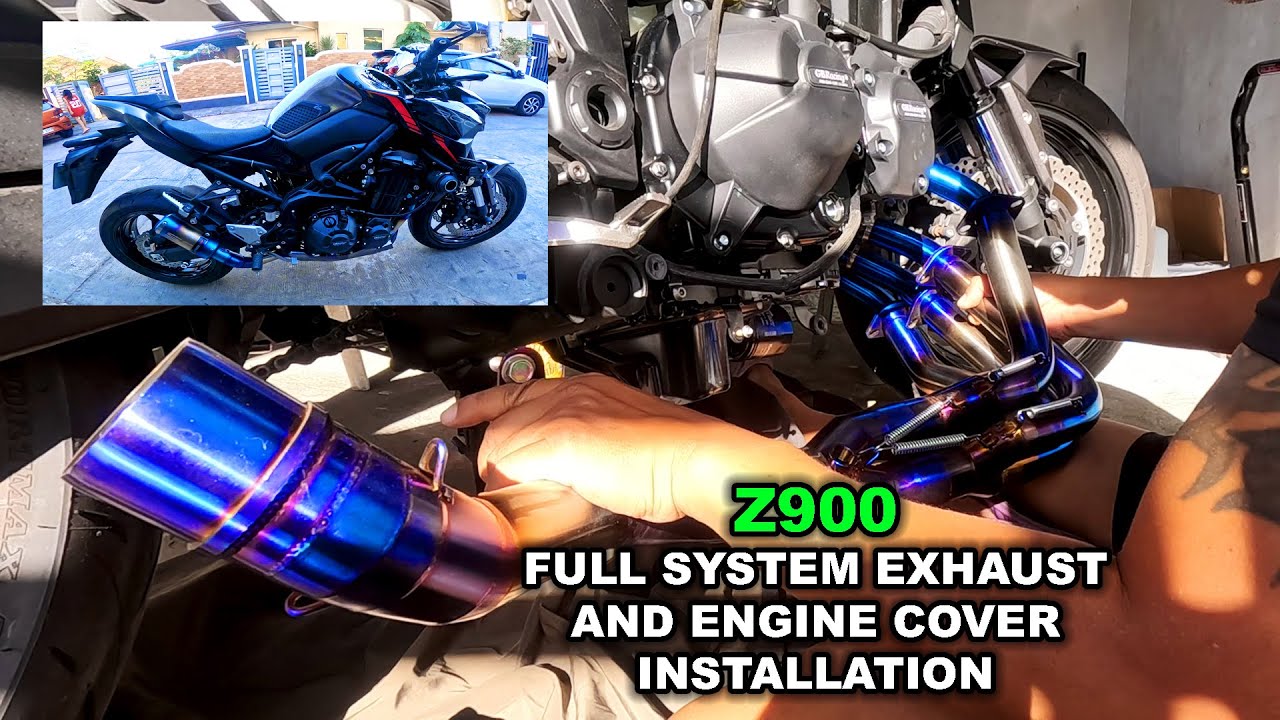 Z900 FULL EXHAUST AND ENGINE COVERS INSTALLATION 