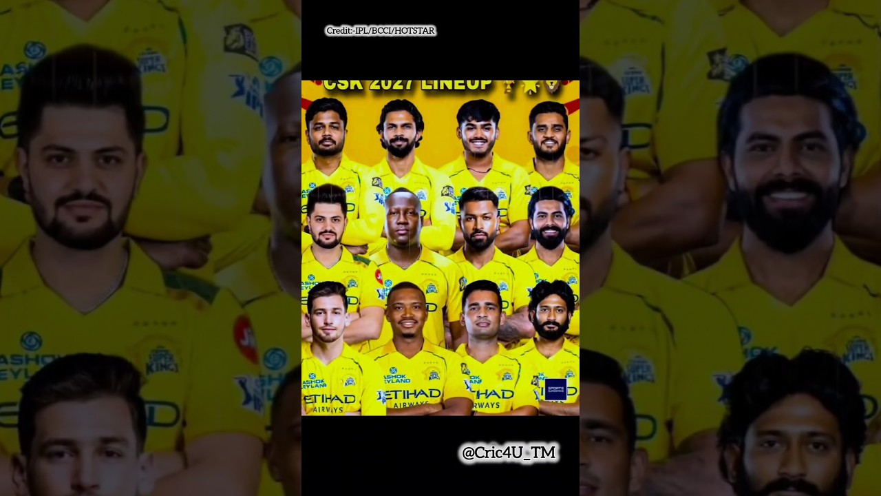 CSK 2027 Playing XI Revealed? 🔥 Future Chennai  💛🏆क्या यही होगी CSK की 2027 #viralvideo