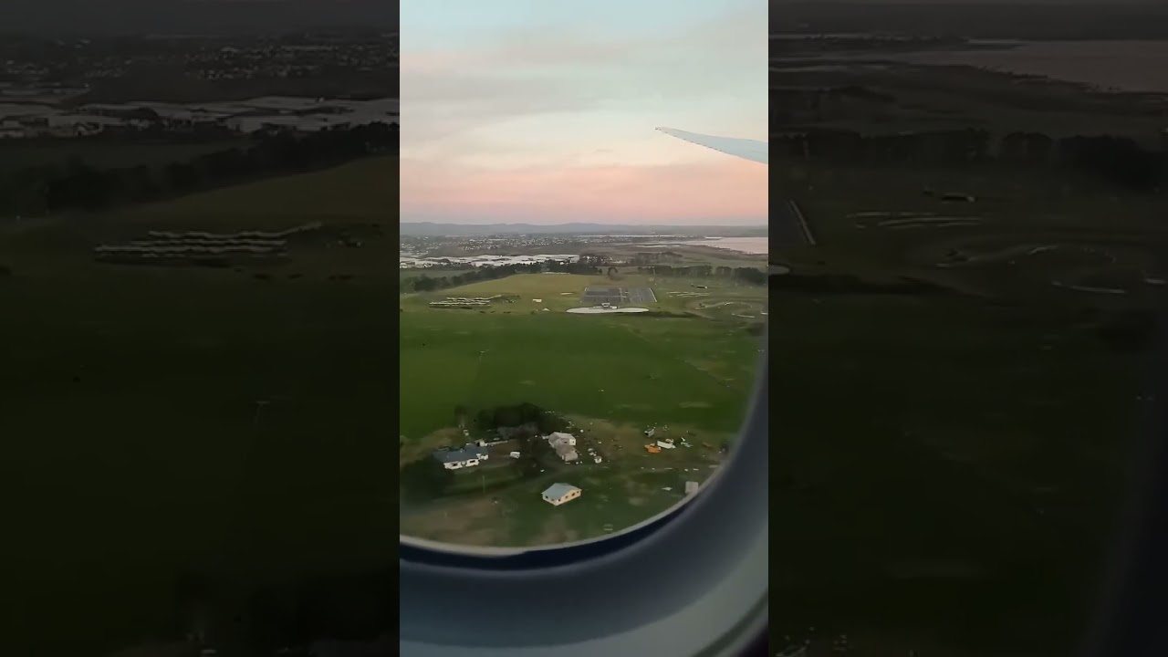 Landing at Auckland International Airport, New Zealand