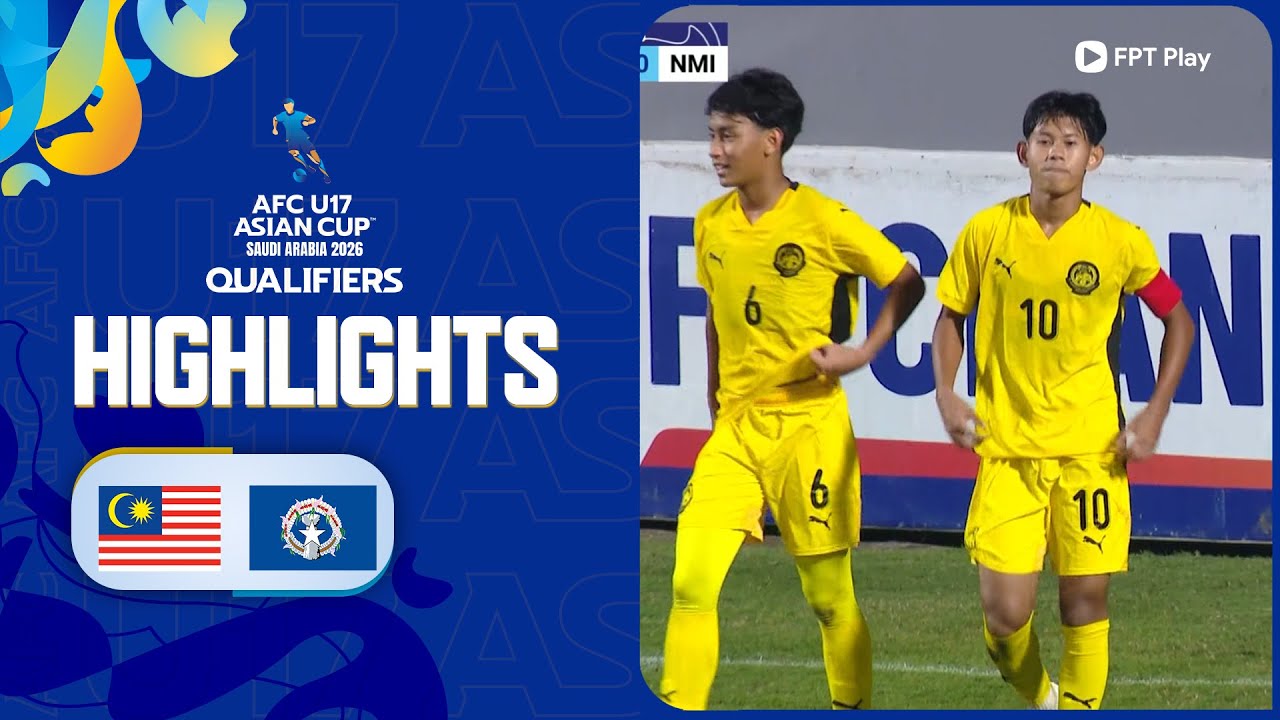 HIGHLIGHTS: U17 MALAYSIA - U17 QĐ BẮC MARIANA | TỶ SỐ KH&Oacute; TIN, CH&Ecirc;NH LỆCH ĐẲNG CẤP