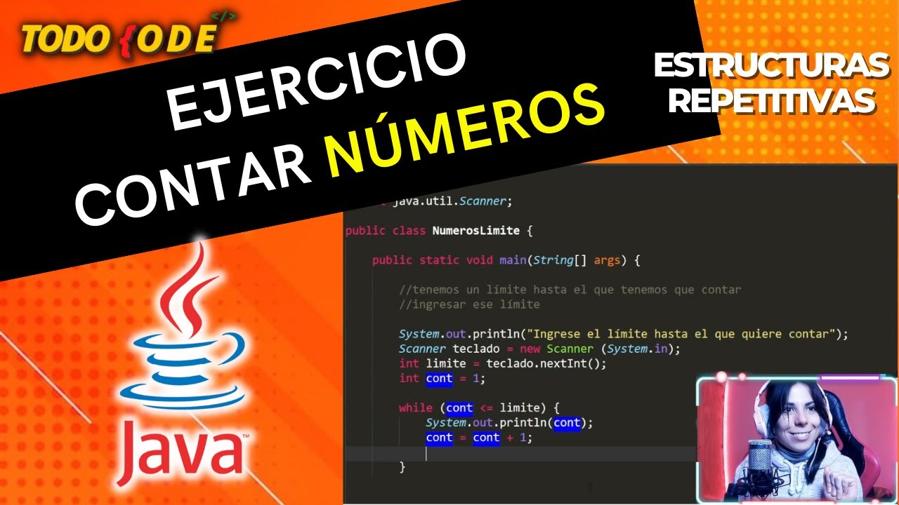 ☕ EJERCICIO de REPETITIVAS: MOSTRAR NUMEROS HASTA LIMITE | JAVA para PRINCIPIANTES|CURSO COMPLETO 🚀