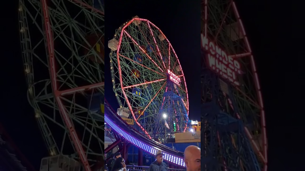 The world famous Wonder Wheel at Coney Island's Luna park, a NYC icon🗽#wonderwheel #nyc #coneyisland