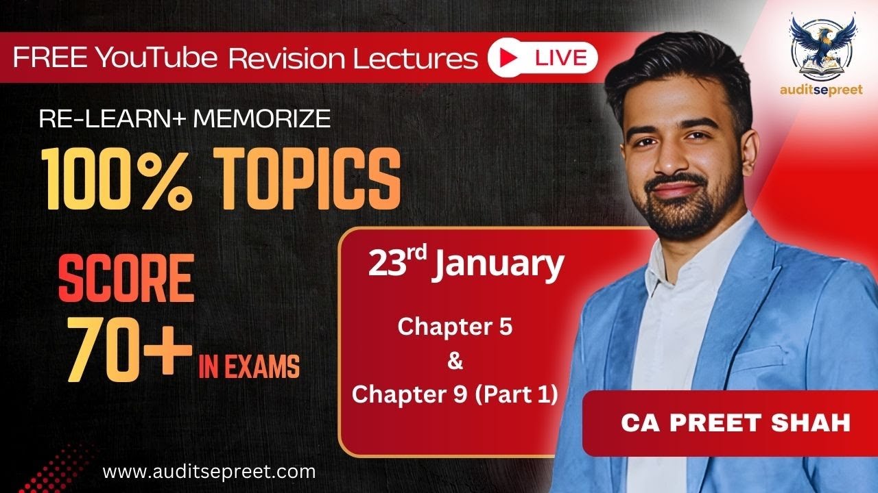 CA INTER AUDIT | CHAPTER 5 & 9 | DETAILED REVISION – ONE SHOT