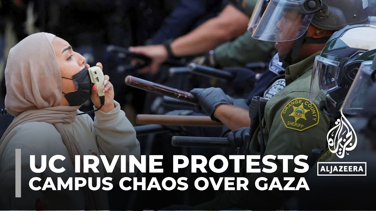 Police shut down Gaza solidarity encampment at the University of California, Irvine