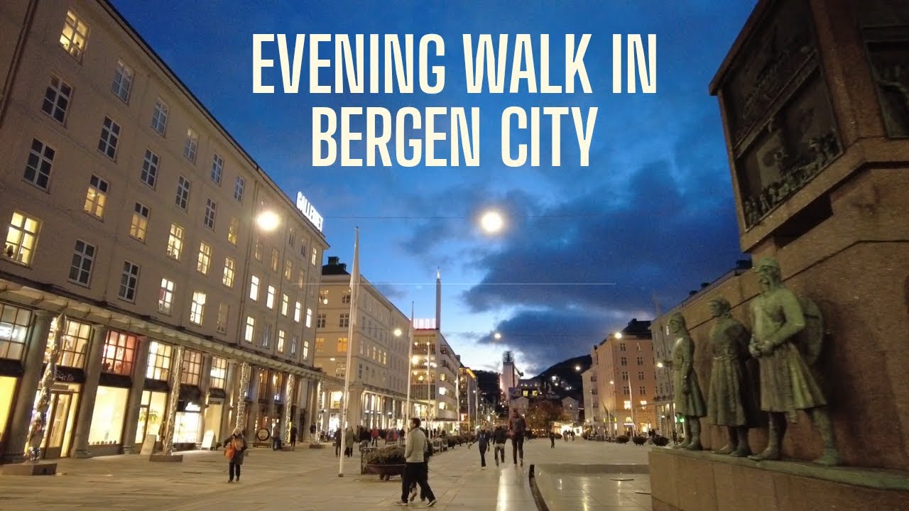 Enchanting Twilight Stroll Through Bergen's Downtown!