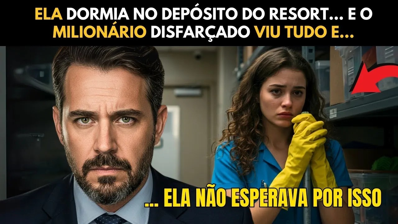 ELA DORMIA NO DEPÓSITO DO RESORT... E O MILIONÁRIO DISFARÇADO VIU TUDO E...