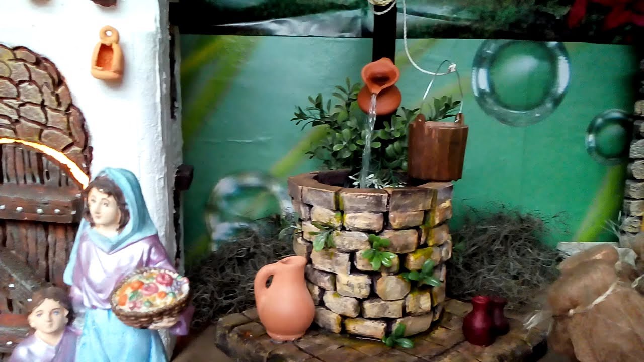 ♥️POZO Para El BELÉN con Agua (Reciclaje)