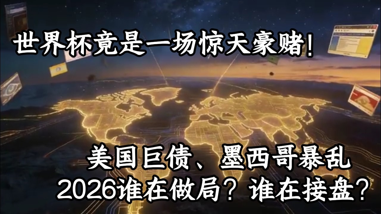 【大白】世界杯背后的千亿经济账：美国巨债、墨西哥暴乱，2026谁在做局，谁在接盘？