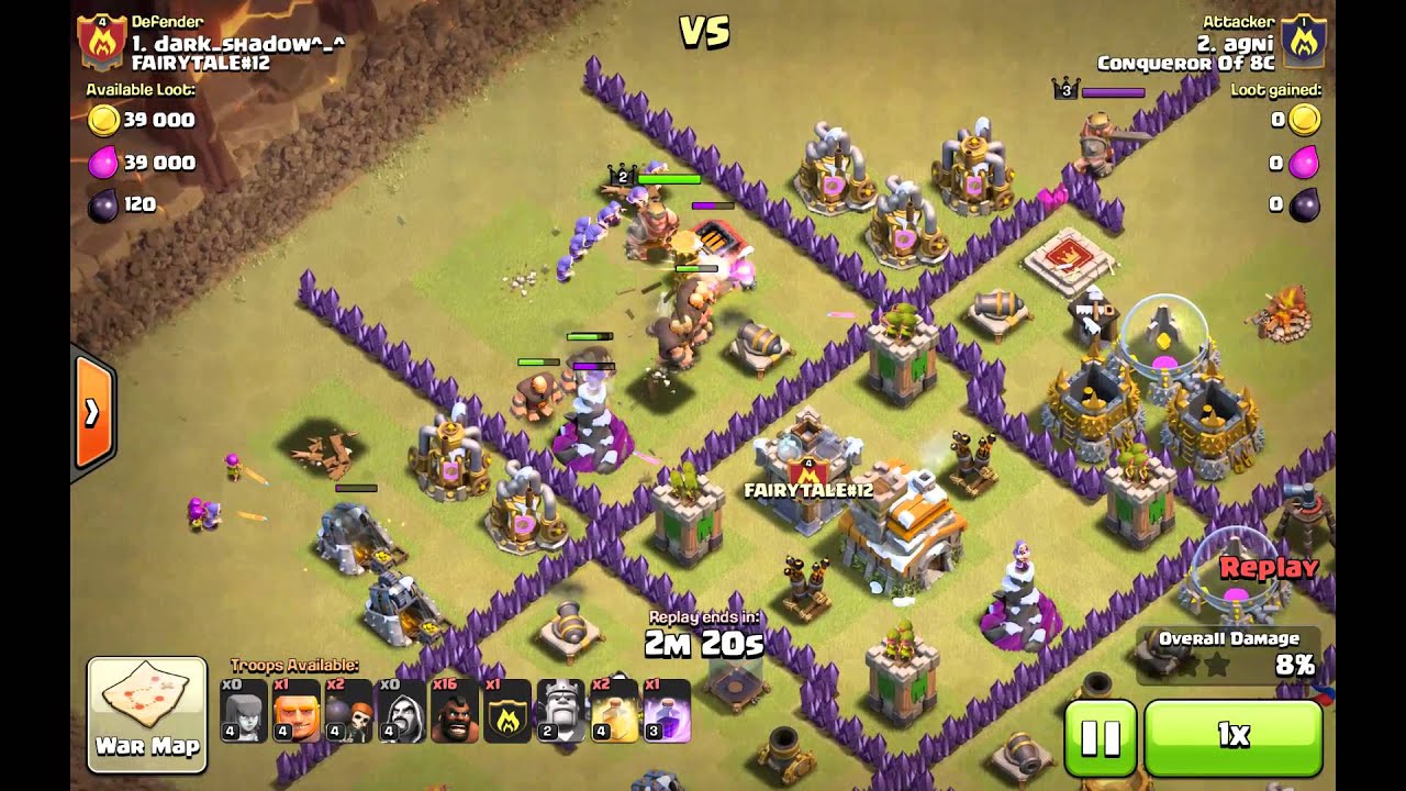 Attack strategy for TH7- GiWiHo (giant,wizard,hog)