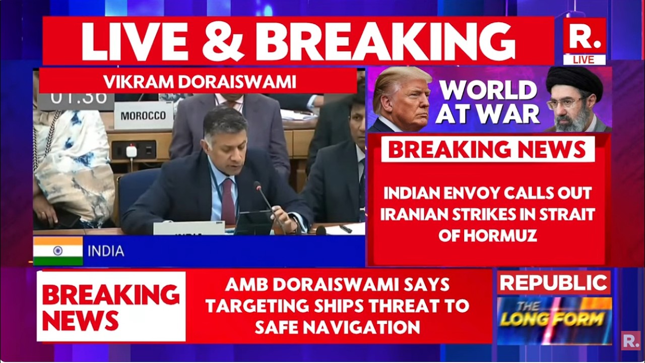 US-Israel-Iran War LIVE: Indian Envoy Doraiswami Says 'Targeting Ships Is Threat To Safe Navigation'