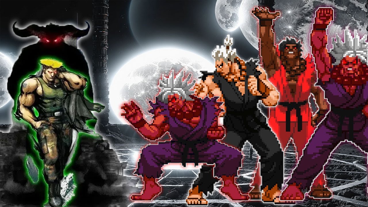[KOF Mugen] Гайл Л против команды Акумы