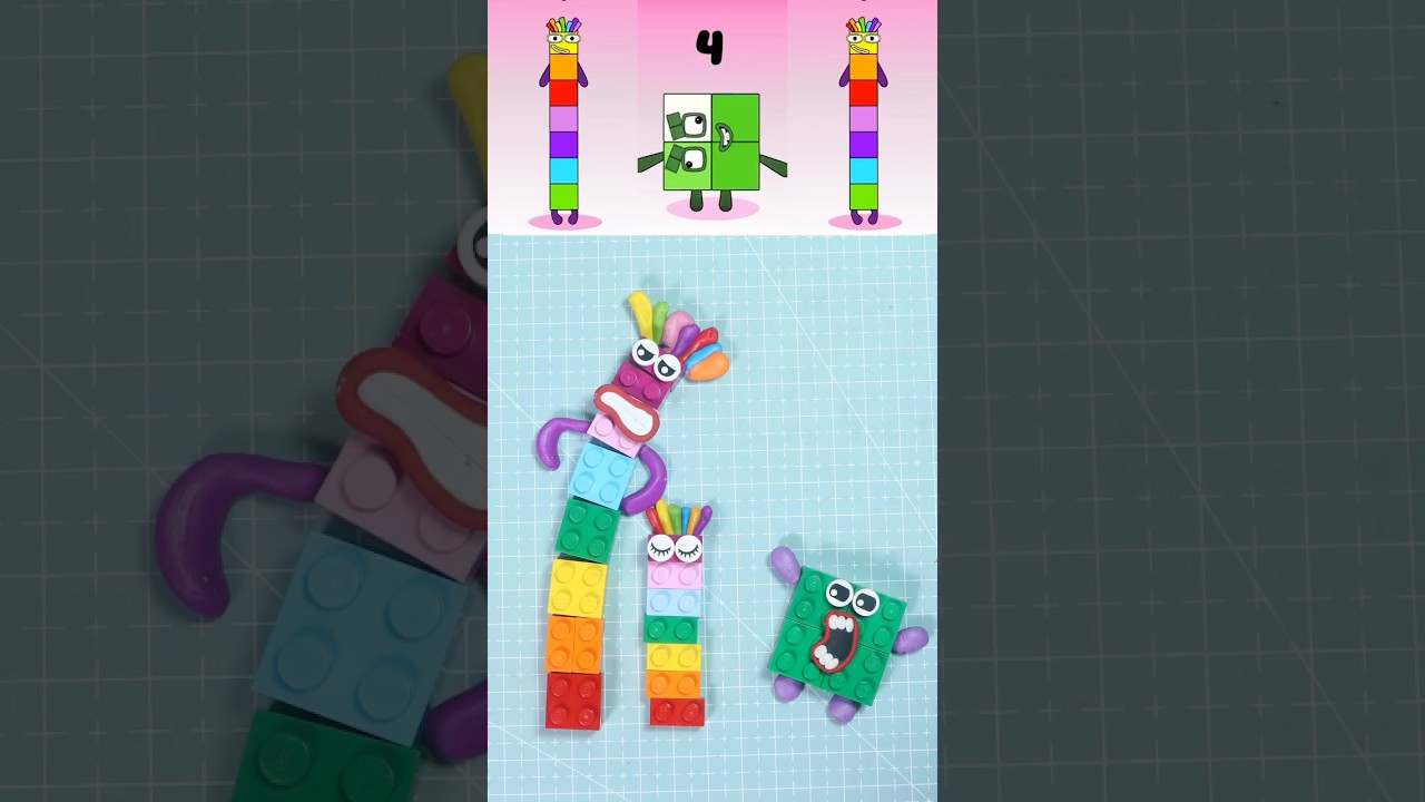 LEGO Sprunki Numberblocks 4, 7 - Baby Seven moment